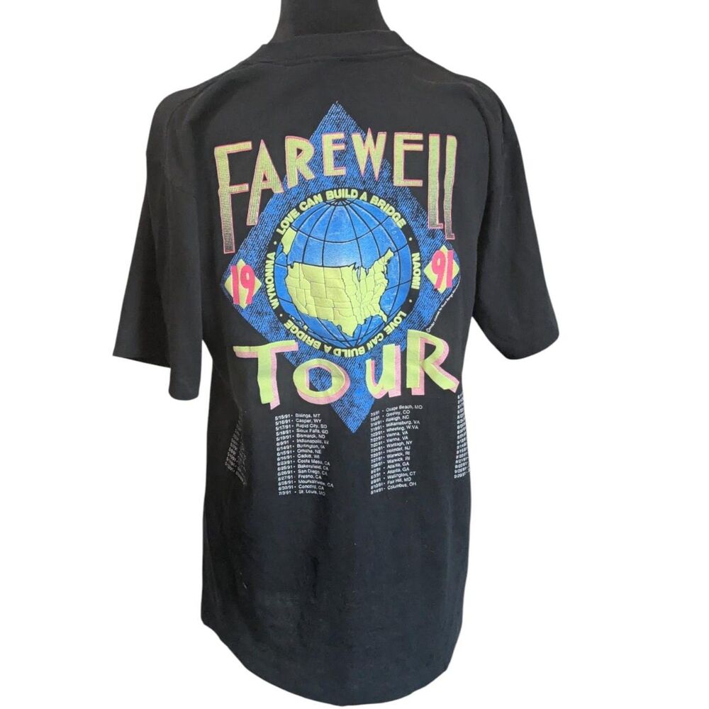 VINTAGE 1991 THE JUDDS Farewell Tour T-Shirt Love Can Build A Bridge Large - Picture 5 of 5